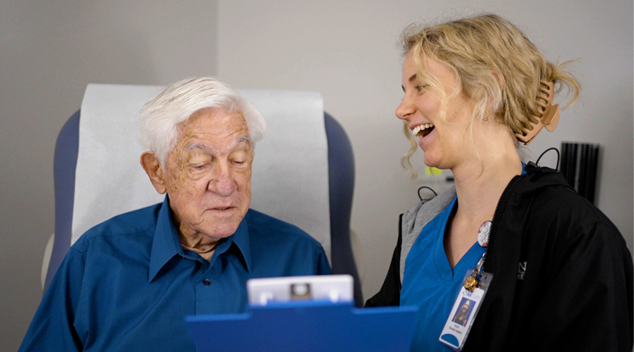 Karlee Carney with patient