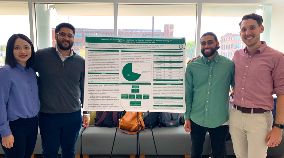 Binghamton University students and their presentation project