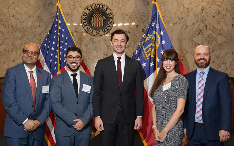 Georgia members with Sen. Jon Ossoff.