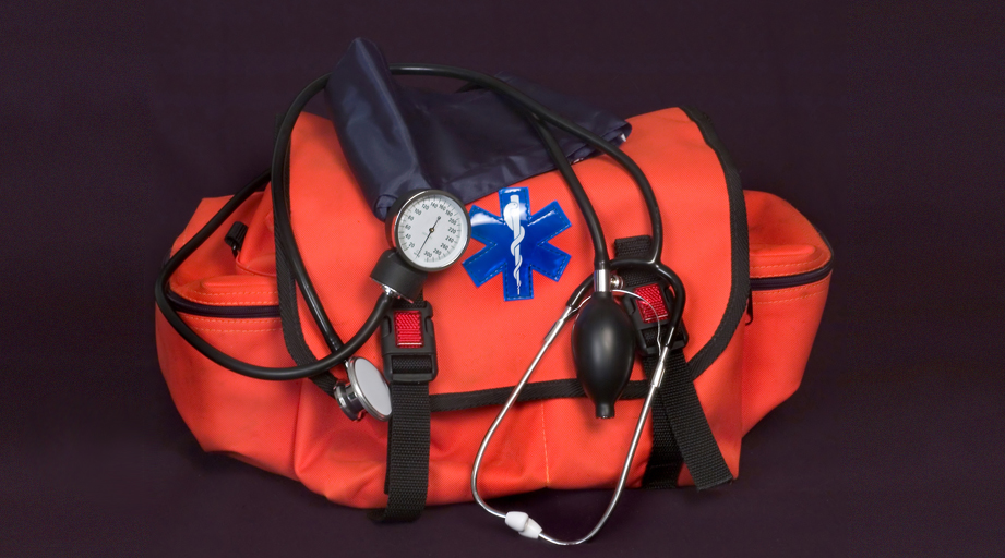 orange medical emergency bag