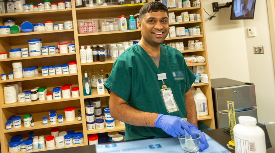 male technician in a lab