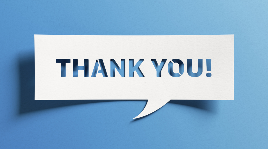 Thank you sign